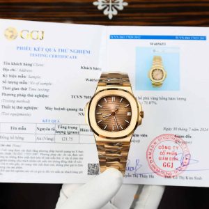 Patek Philippe Nautilus 5711/1R Quadrante Marrone 18K Orologio Placcato Miglior Replica 3KF 40mm Orologio