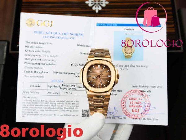 Patek Philippe Nautilus 5711/1R Quadrante Marrone 18K Orologio Placcato Miglior Replica 3KF 40mm Orologio - immagine 2