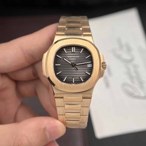 Patek Philippe Nautilus 5711/1R Oro Rosa Quadrante Grigio Replica Super Clone Fabbrica 3K 40mm Orologio