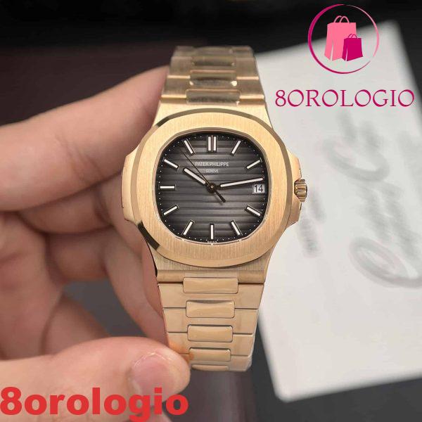 Patek Philippe Nautilus 5711/1R Oro Rosa Quadrante Grigio Replica Super Clone Fabbrica 3K 40mm Orologio - immagine 2