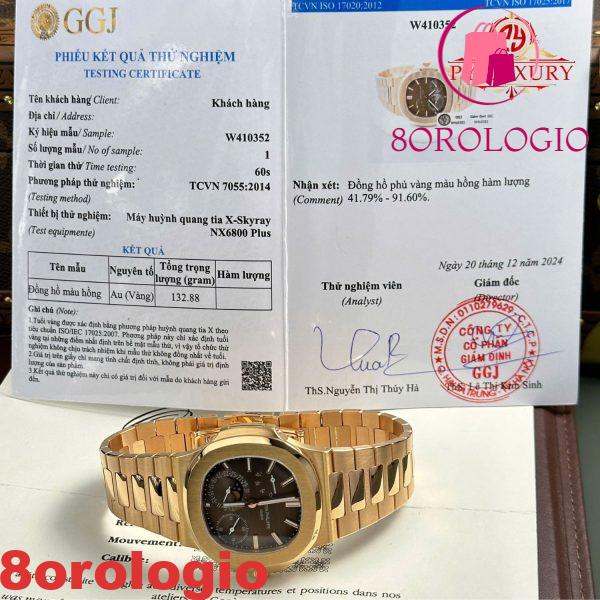 Patek Philippe Nautilus 5712/1R Quadrante Marrone Oro Rosa 18K Avvolto Modificato Opzioni Massime Replica Migliore 1:1 40mm Orologio - immagine 2