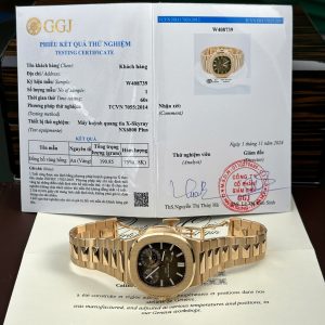 Patek Philippe Nautilus 5712/1R-001 Quadrante Marrone Oro Massiccio 18K replica CNC su Misura 40mm Orologio