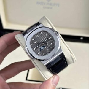 Patek Philippe Nautilus 5712G-001 Quadrante Grigio Pelle Replica Migliore Qualità PPF V2 40mm Orologio