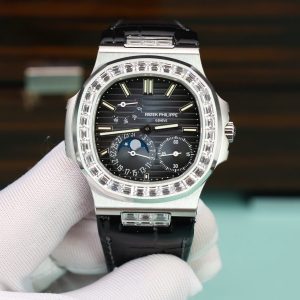 Patek Philippe Nautilus 5724G-001 Quadrante Blu Funzioni Complete PPF Miglior Replica 40mm Orologio