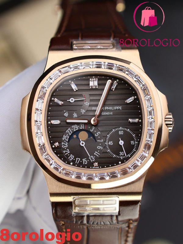 Patek Philippe Nautilus 5724R-001 Oro Rosa Quadrante Grigio Replica 1:1 PPF V3 40mm Orologio - immagine 3