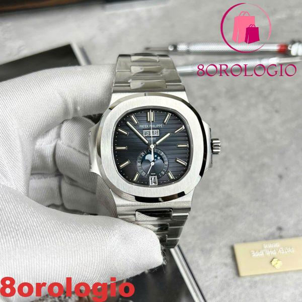 Patek Philippe Nautilus 5726/1A Calendario Annuale Fasi Lunari Quadrante Blu Miglior Replica PPF 40mm Orologio - immagine 2