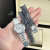 Patek Philippe Nautilus 7010/1G-001 Quadrante Argento Ghiera con Diamanti Orologio Donna al Quarzo Migliore Replica 32mm Orologio