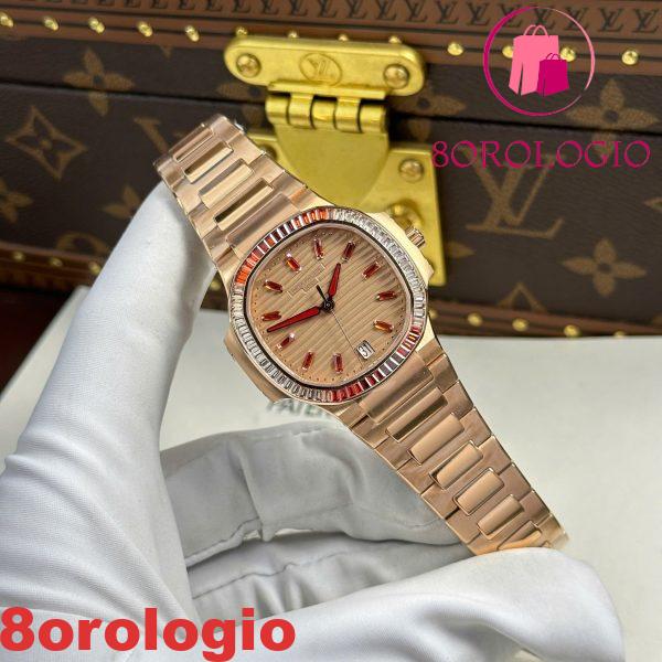 Patek Philippe Nautilus 7118/1300R-001 Quadrante in Oro Oro Rosa Replica 1:1 3KF 35,2mm Orologio