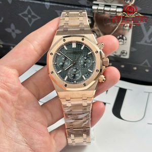 Audemars Piguet Royal Oak 26240OR Chronograph Oro Rosa Quadrante Verde 1:1 Miglior Replica APSF 41mm Orologio