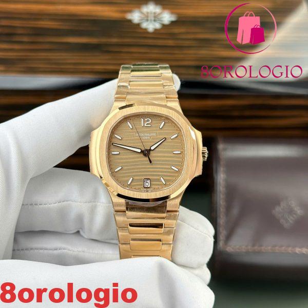 Patek Philippe Nautilus 7118/1R-010 Oro Giallo Quadrante Dorato Migliore Replica 35,2mm Orologio