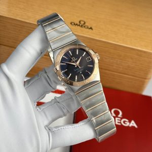 Omega Constellation Co-Axial Due Tono Oro Rosa Quadrante Marrone Replica Migliore 38mm Orologio