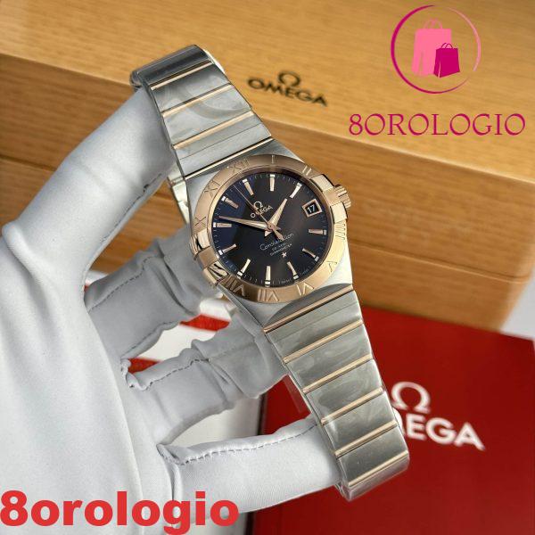 Omega Constellation Co-Axial Due Tono Oro Rosa Quadrante Marrone Replica Migliore 38mm Orologio