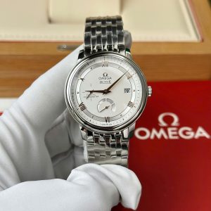 Omega De Ville Prestige Power Reserve Quadrante Argento Bracciale in Acciaio Miglior Replica 39.5mm Orologio