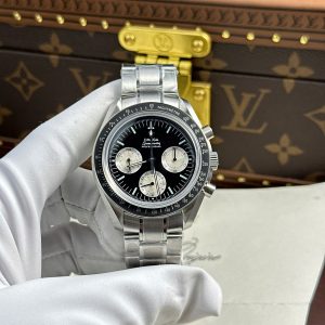 Omega Moonwatch Speedmaster Speedy Tuesday Acciaio Edizione Limitata Quadrante Nero e Bianco Replica 42mm Orologio