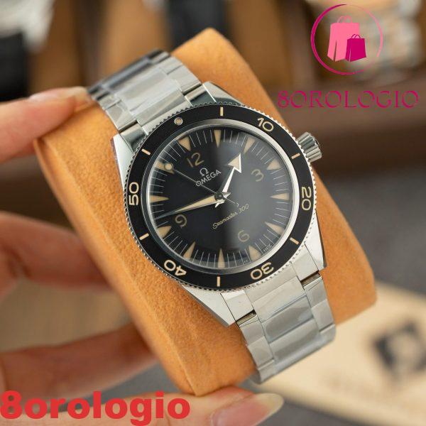 Omega Seamaster 300 Heritage Quadrante Nero Bracciale in Acciaio Miglior Replica VSF 41mm Orologio