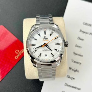 Omega Seamaster Aqua Terra Co-Axial Master Chronometer Quadrante Bianco Lancetta Arancione Miglior Replica VSF 41mm Orologio