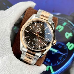 Omega Seamaster Aqua Terra GMT Due Toni Oro Rosa Quadrante Marrone Miglior Replica VSF 43mm Orologio