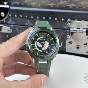 Omega Seamaster Aqua Terra GMT Worldtimer Quadrante Verde Replica Migliore VSF 43mm Orologio