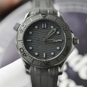 Omega Seamaster Diver 300M Black Black Ceramica Cinturino in Gomma Migliore Replica VSF 43.5mm Orologio