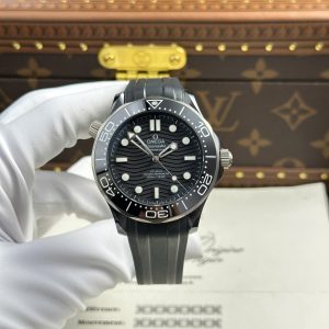 Omega Seamaster Diver 300M Ceramica Nera Quadrante Nero Cinturino in Gomma Migliore Replica VSF 43.5mm Orologio