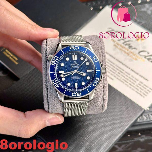 Omega Seamaster Diver 300M Anniversario 60° di James Bond Quadrante Blu Replica Migliore VSF 42mm Orologio - immagine 4