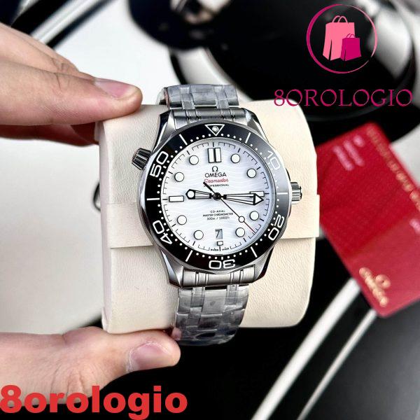 Omega Seamaster Diver 300M Steel White Replica Migliore 42mm Orologio - immagine 2