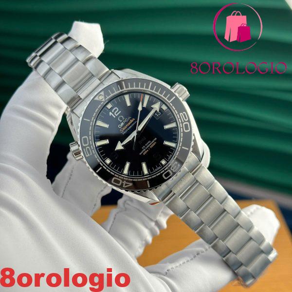 Omega Seamaster Planet Ocean 6000M Quadrante Nero Bracciale in Acciaio Replica Super Clone VSF 43.5mm Orologio