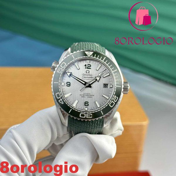 Omega Seamaster Planet Ocean 600M Quadrante Argento Lunetta Verde Migliore Replica VSF 43.5mm Orologio - immagine 2