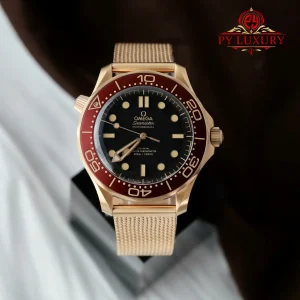 Omega Seamaster Diver 300M Bronze Gold su Quadrante Nero Bronze Gold 1:1 Miglior Replica VSF 42mm Orologio
