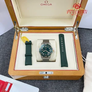 Omega Seamaster Diver 300M Bronze Gold su Quadrante Verde Sabbia Titanio 1:1 Migliore Replica VSF 42mm Orologio