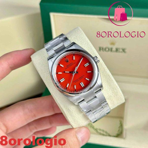 Replica Rolex Oyster Perpetual 126000 Quadrante Rosso Corallo 1:1 Clean Factory 36mm Orologio