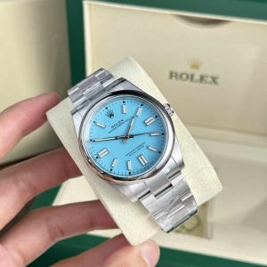 Rolex Oyster Perpetual 41 124300 Quadrante Blu Turchese Migliore Replica Clean Factory Orologio