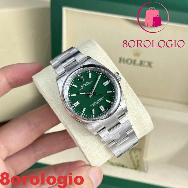 Rolex Oyster Perpetual 41 124300-0005 Quadrante Verde Migliore Replica Clean Factory Orologio - immagine 5