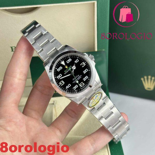 Rolex Oyster Perpetual Air-King 126900 Quadrante Nero Migliore Replica Clean Factory 40mm Orologio - immagine 5