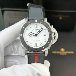 Panerai Submersible Luna Rossa PAM01579 Quadrante Bianco Cinturino in Pelle Migliore Replica VSF 42mm Orologio