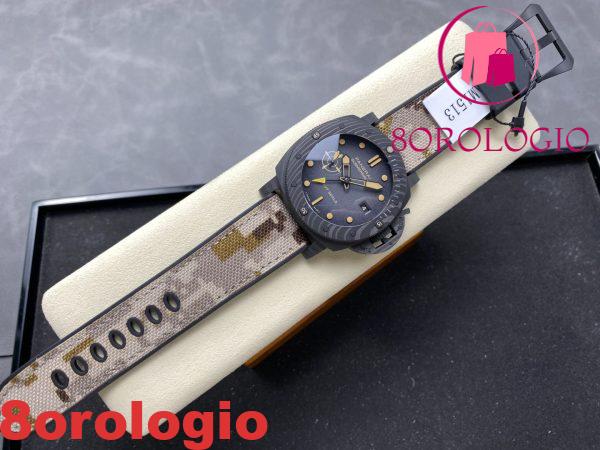 Panerai Submersible QuarantaQuattro GMT Navy SEALs Carbotech PAM1513 Quadrante Nero 1:1 Migliore Replica VSF 44mm Orologio