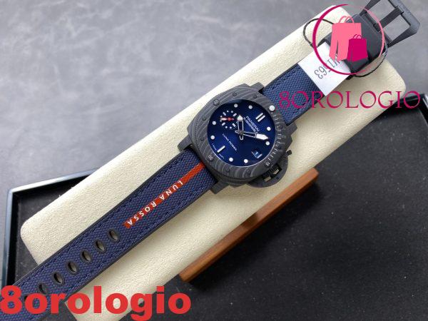 Panerai Submersible QuarantaQuattro Luna Rossa Ti-Ceramitech PAM1466 Quadrante Blu 1:1 Migliore Replica VSF 44mm Orologio - immagine 3
