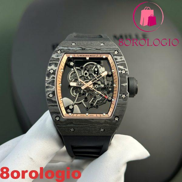 Richard Mille RM055 Asia Edition Bubba Watson Carbon TPT 1:1 Super Clone Best Replica APSF 42,7mm Orologio - immagine 7