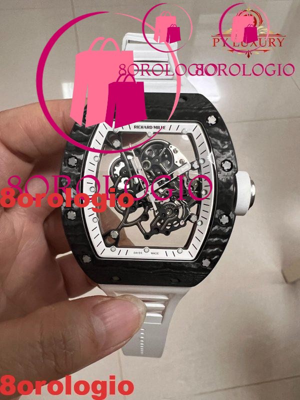 Replica Richard Mille RM055 Bubba Watson Americas Edition Custom Fibra di Carbonio NTPT Modificata Movimento Non-Regolatore 1:1 Super Clone Orologio - immagine 2
