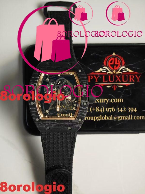 Richard Mille RM055 Bubba Watson Asia Edition Replica Custom Made NTPT Carbonio di Alta Qualità Movimento Vaucher Esclusivo Orologio - immagine 10