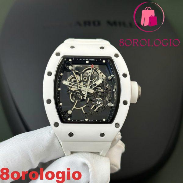Richard Mille RM055 Bubba Watson Ceramica Bianca Migliore Replica BBR V4 42.7mm Orologio
