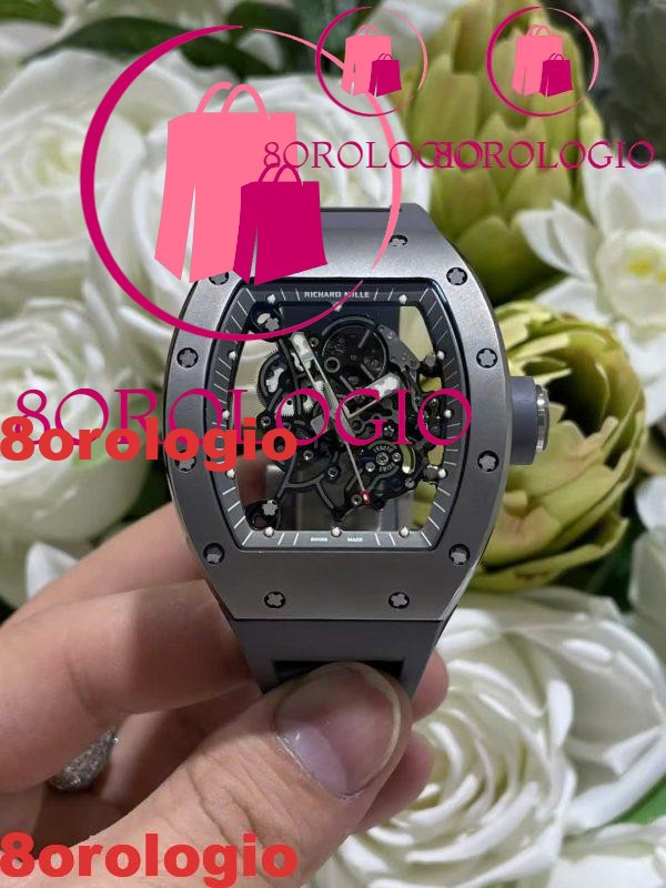 Richard Mille RM055 Titanio Tutto Grigio Edizione Limitata 1:1 Replica Custom Made Super Clone 42.7mm Orologio - immagine 2