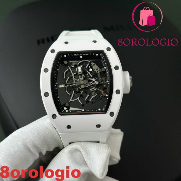 Richard Mille RM055 Ceramica Bianca Bubba Watson 1:1 Super Clone Miglior Replica ZF 42.7mm Orologio - immagine 3