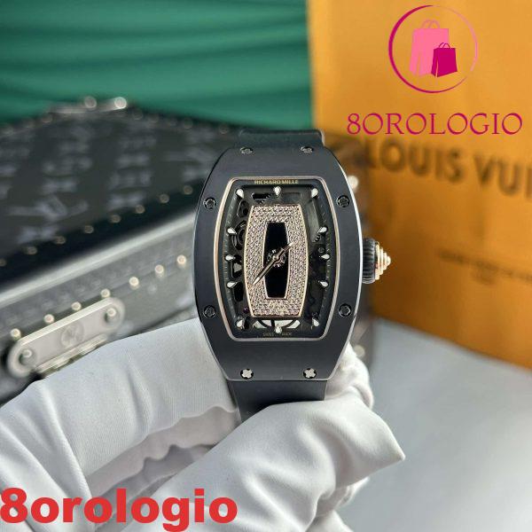 Richard Mille RM07-01 Ceramic Oro Rosa Nero Lip Migliore Replica 45.32 X 32.3mm Orologio