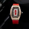 Richard Mille RM07-01 Lady Oro Rosa Diamanti Quadrante in Diaspro Cinturino in Gomma Replica ZF 45.32 X 32.3mm Orologio