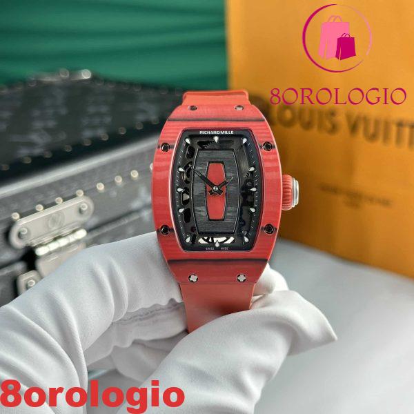 Replica di Alta Qualità Richard Mille RM07-01 Red Carbon TPT Quartz Racing Red Edizione Limitata 45.32 X 32.3mm Orologio - immagine 2