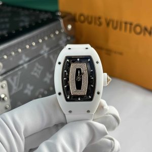 Richard Mille RM07-01 Ceramica Bianca Black Lip Migliore Replica 45.32 X 32.3mm Orologio