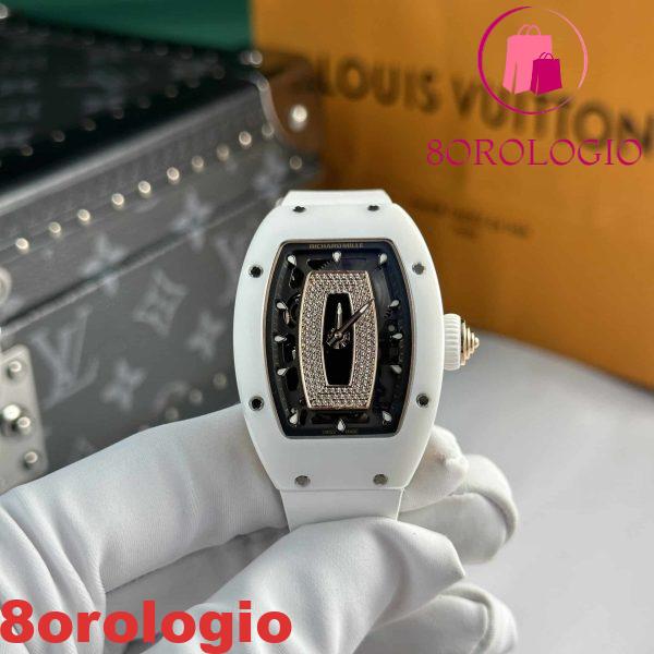 Richard Mille RM07-01 Ceramica Bianca Black Lip Migliore Replica 45.32 X 32.3mm Orologio