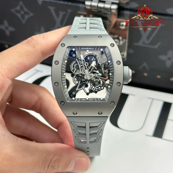 Richard Mille RM055 Bubba Watson Tutto Grigio Titanio e Ceramica 1:1 Miglior Replica ZF 42.7mm Orologio - immagine 6