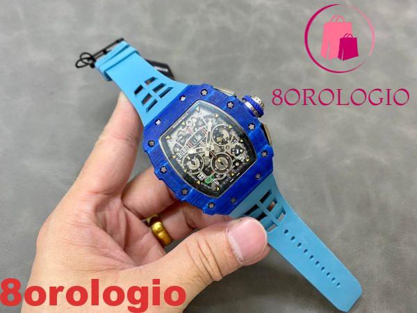Richard Mille RM11-03 Jean Todt 50th Anniversary Chronograph Fibra di Carbonio Blu Replica KVF 49.94 X 44.5mm Orologio - immagine 3